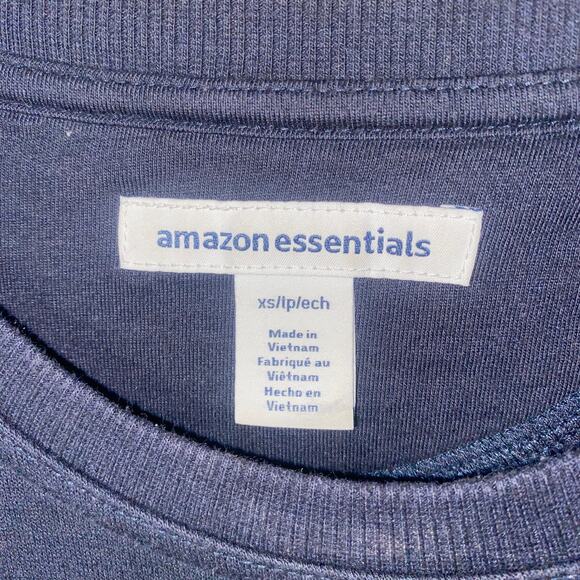 Amazon Essentials Black Crew Neck Pullover Sweatshirt Men's Size XS - Picture 2 of 4